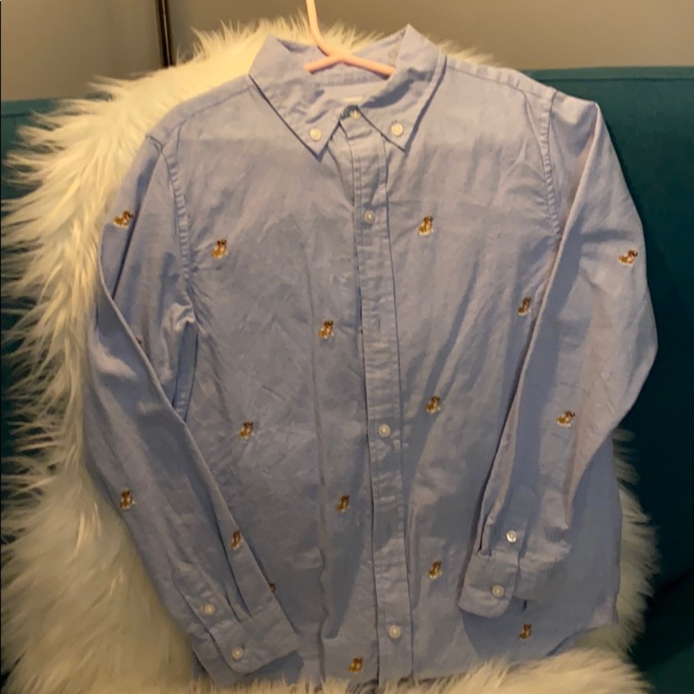 Janie & Jack boys button down chambray shirt - 8